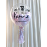 24" Customized Bubble Balloon (Pastel Pink Purple Series)