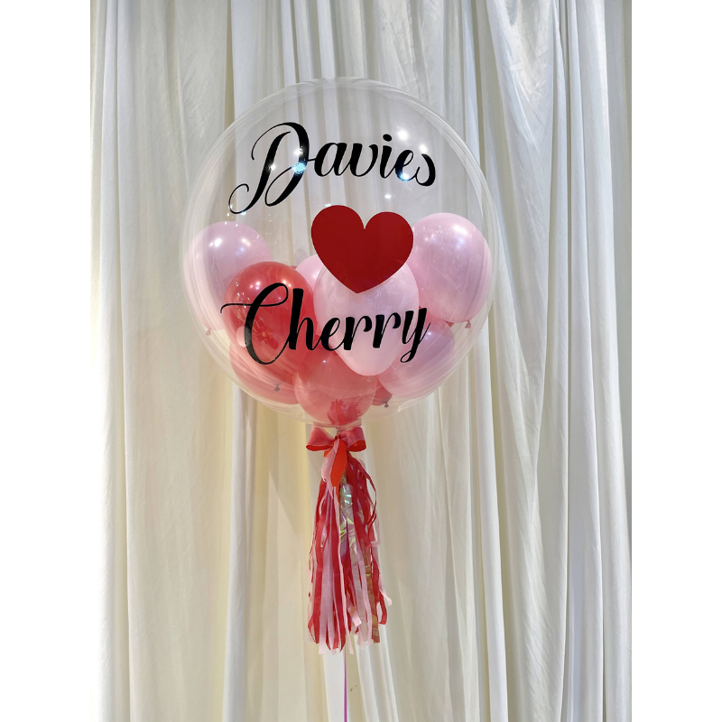 24" Customized Bubble Balloon (Red Pink Series)