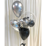 18" Bobo Balloon Simple Set (Black Silver Series)