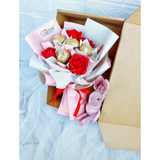 Artificial Soap Rose Ferrero Rocher With Bunny Gift Box