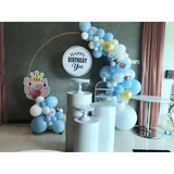 Round Balloon Arch with Name Board Decorations