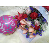 Precious Mom Fresh Flowers With RM50 Cash