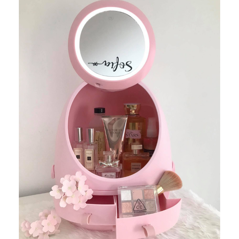 LED Mirror Vanity Makeup Organizer Case (Nationwide Delivery) Giftr
