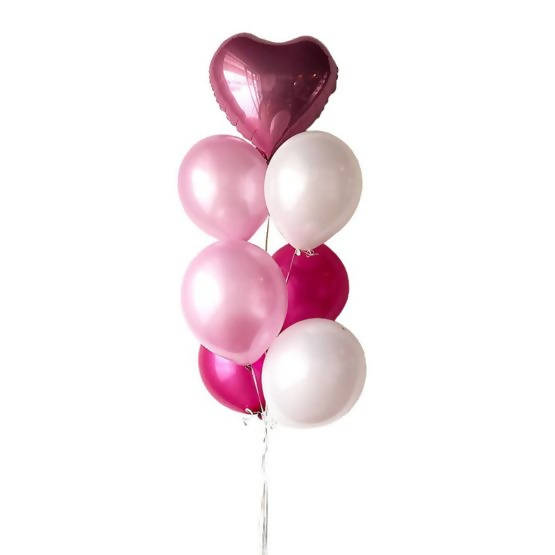 Pink Lara Metallic Latex balloon Bunch