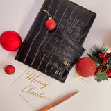 Christmas 2021 | Personalised Perry Premium Journal + Tres Card Holder (Mock Croc) + Sparkle Pen Set (Klang Valley Delivery)