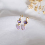 Starry Night Sparkly Star - Amethyst Purple Handmade Earring