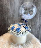Blue Blossom Hot Air Balloon With Roses Box