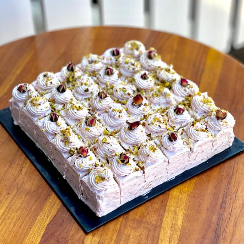Raspberry Pistachio Sheet Cake (Kuantan Delivery)