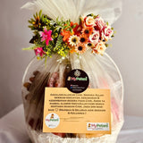 Luxurious Lilit Flowers & Fruit Basket Z (On-Demand Delivery)