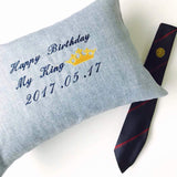Personalised Linen Pillow (With Icon) | (Nationwide Delivery)