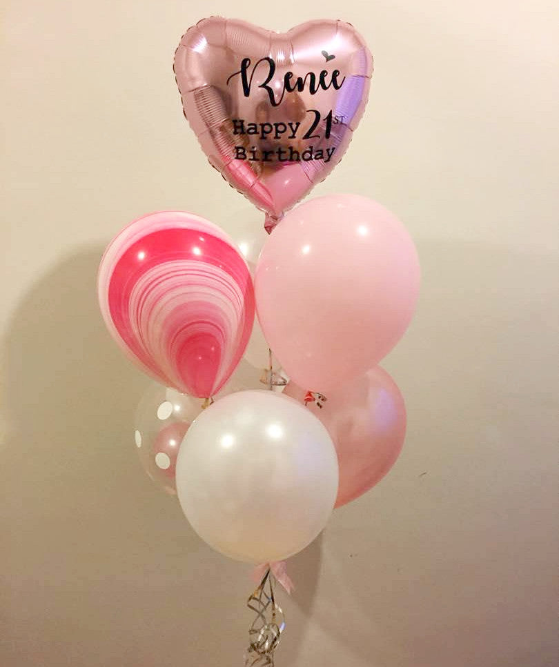 Personalised Foil & Latex Helium Balloon Set