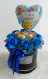 Soap Rose Bloom Box with Foil Balloon (Negeri Sembilan Delivery only)