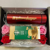 Personalized Thermos Flask Bottle With Premium Coffee & Rose Soap Flowers Gift Box (Klang Valley Delivery)