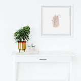 White Square Frame - Botanical Pink Blush (Nationwide Delivery)