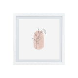 White Square Frame - Botanical Pink Blush (Nationwide Delivery)