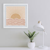 White Square Frame - Sun Rise (Nationwide Delivery)
