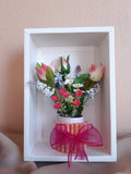 Rose and Lavender Artificial Cash Flower Box (Klang Valley Delivery)