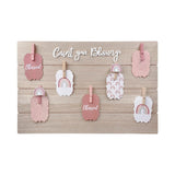 Wooden Board with Photo Clips - Count Your Blessings Boho Rainbow (Nationwide Delivery)
