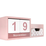 Wooden Perpetual Calendar with Holder - Boho Rainbow (Nationwide Delivery)