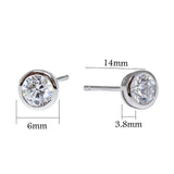 Kelvin Gems Premium Wrap Around Stud Earrings m/w Swarovski Zirconia