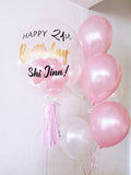 24" Customized Bubble Balloon with balloon bunch (Basic)