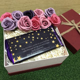 Birthday Gift Box with 9 Scented Soap Roses