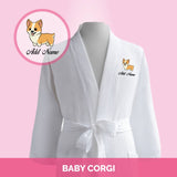 Personalised Premium Bathrobe: Baby Corgi (Nationwide Delivery)