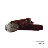 Plaque Buckle 40mm Argentina Leather Belt (Nationwide Delivery)