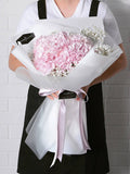 Scentales Pink Hydrangea with Baby’s Breath Flower Bouquet (M) | (Klang Valley Delivery)