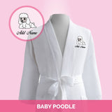 Personalised Premium Bathrobe: Baby Poodle (Nationwide Delivery)