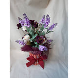 Rose and Lavender Artificial Cash Flower Box (Klang Valley Delivery)