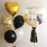 Gold Black 24" Bubble Balloon Set