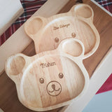 Personalised Wooden Bear Plate (Nationwide Delivery)