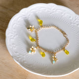 Blissful Flower Daffodil Yellow Handmade Gold Bracelet Hari Raya 2024