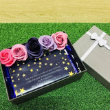 Birthday Gift Box with 5 Scented Soap Roses