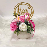 Soap Roses with Birthday Topper