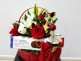 Christmas Basket (Chocolates & Flowers)