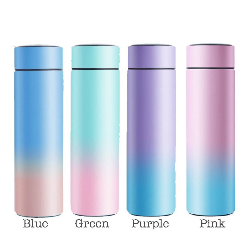 Personalised Stainless Steel Water Thermos Flask with LED