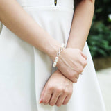 Kelvin Gems Infinity White Shell Pearl Bracelet