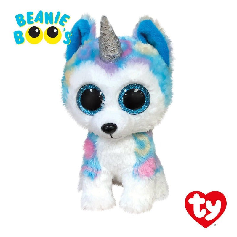 Ty Toys Beanie Boos - Helena The Multicolor Husky With Horn Soft Toys (Nationwide Delivery)
