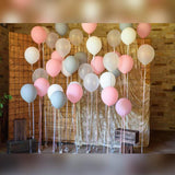 Pastel-Matte Balloon Backdrop + 40 Inch Gold Foil Numbers