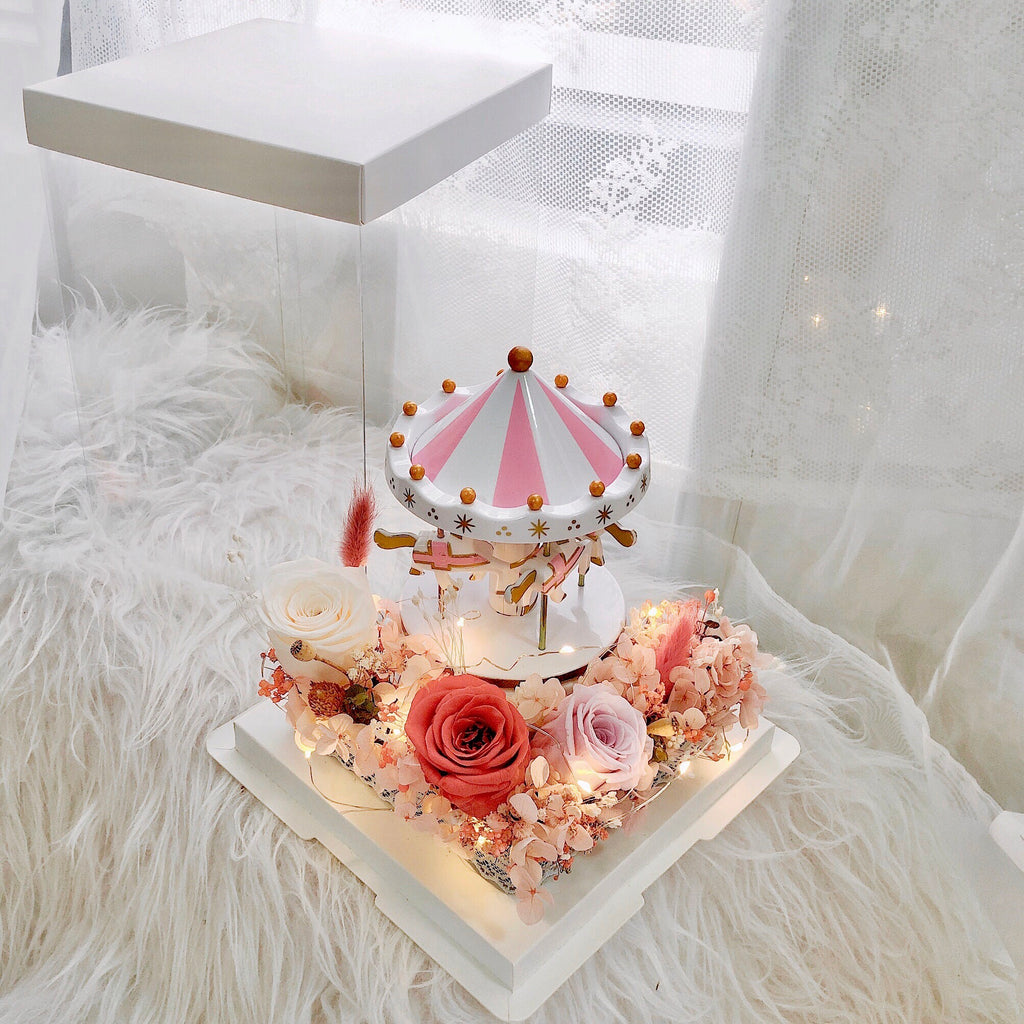 Pink Merry Go Round Merry Go Round Preserved Flower (Pink) | Giftr - Malaysia's Leading ...