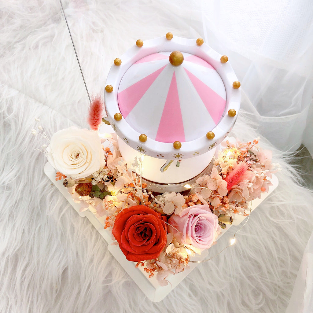 Pink Merry Go Round Merry Go Round Preserved Flower (Pink) | Giftr - Malaysia's Leading ...