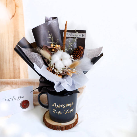 Personalised Mug with Flower