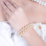 Kelvin Gems Crossly Swarovski Crystal Pearl Bracelet