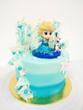 Princess & Snowman Snow White x Blue Theme Cake (Design B)