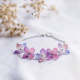 Haru Hana Spring Flower Osmanthus Purple Lilac Handmade Bracelet