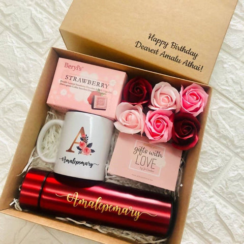 Personalised Gift Box for Her With Soap Roses (Klang Valley Delivery)