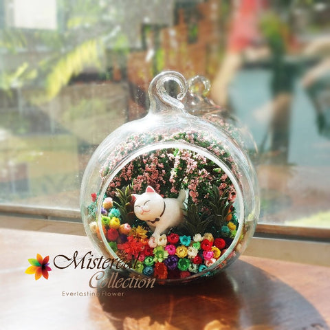 White Cat in Glass