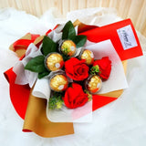 Red Soap Roses With Ferrero Rocher Bouquet (Nationwide Delivery)